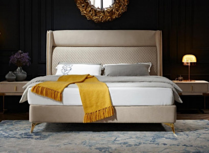 Bett 2x Nachttisch 3 tlg. Schlafzimmer Set Designer Hotel Garnitur Betten Neu